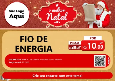 Modelo de Cartaz para Cartaz A4 Horizontal com o tema O Melhor Natal para Materiais Elétricos