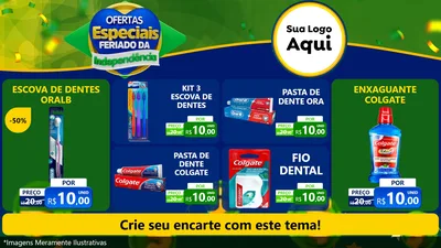 Modelo de TV para TV Horizontal com o tema Ofertas Especiais Feriado da Independência para Higiene Pessoal
