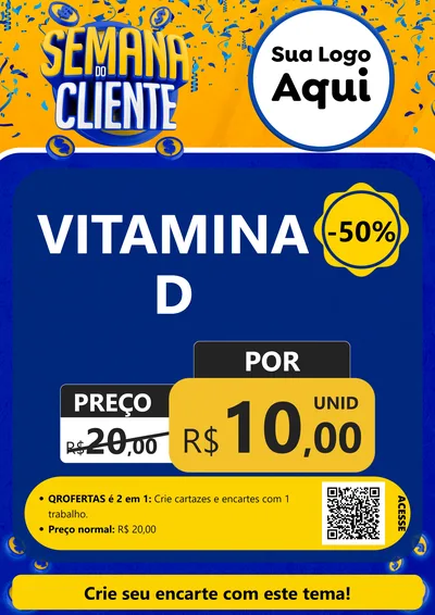 Modelo de Cartaz para Cartaz A4 Vertical com o tema Semana do Cliente para Farmácia