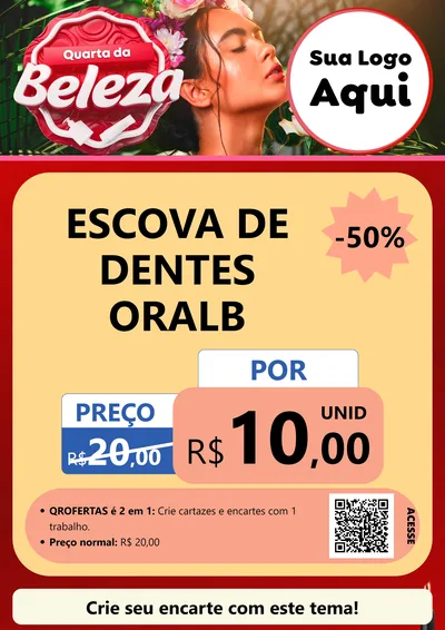 Modelo de Cartaz para Cartaz A4 Vertical com o tema Quarta da Beleza para Higiene Pessoal