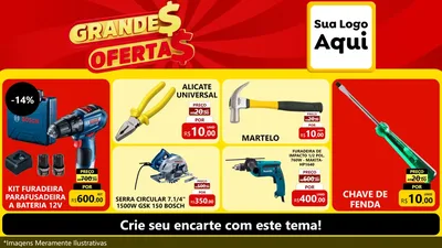 Modelo de TV para TV Horizontal com o tema Grandes Ofertas para Maquinas e Ferramentas