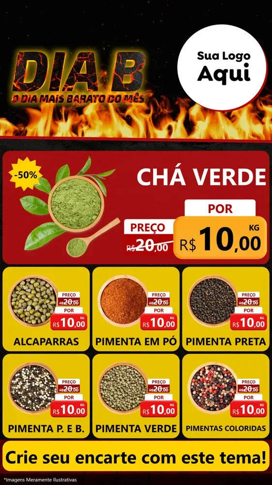 Modelo de Rede Social para Stories com o tema Dia B para Produtos Naturais
