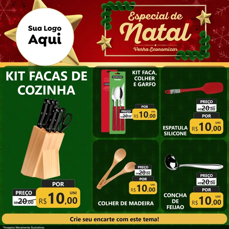 Modelo de Rede Social para Feed Facebook com o tema Especial de Natal para Utilidades Domésticas