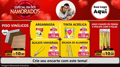 Modelo de TV para TV Horizontal com o tema Especial Dia Dos Namorados para Material para Construção