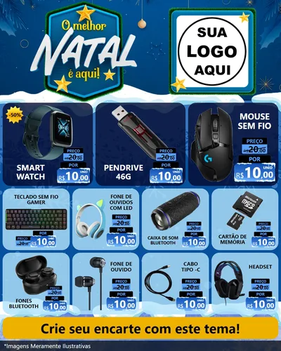 Modelo de Rede Social para Feed Instagram com o tema O Melhor Natal É Aqui! para Informática