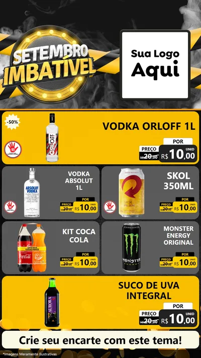 Modelo de TV para TV Vertical com o tema Setembro Imbatível para Distribuidora de bebidas