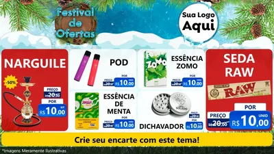 Modelo de TV para TV Horizontal com o tema Festival de Ofertas - Inverno para Tabacaria