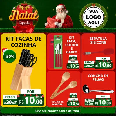 Modelo de Rede Social para Feed Facebook com o tema Natal Especial para Utilidades Domésticas