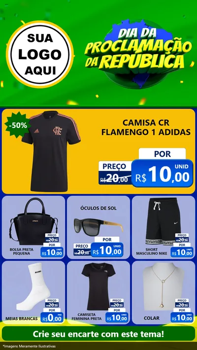 Modelo de Rede Social para Stories com o tema Dia Da Proclamação Da República para Roupas e acessórios