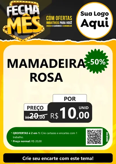 Modelo de Cartaz para Cartaz A4 Vertical com o tema Fecha Mês para Bebês