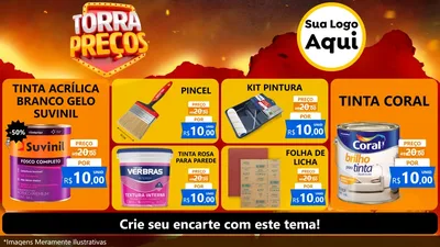 Modelo de TV para TV Horizontal com o tema Torra Preços para Tintas e Ferramentas