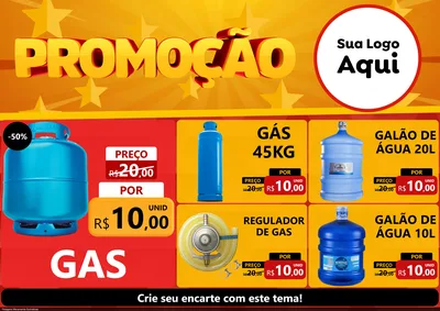 Modelo de Encarte para Encarte A4 Horizontal com o tema Promoção para Água e gás