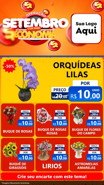 Modelo de Rede Social para Stories com o tema Operação Setembro Com Muita Economia para Floricultura e jardim