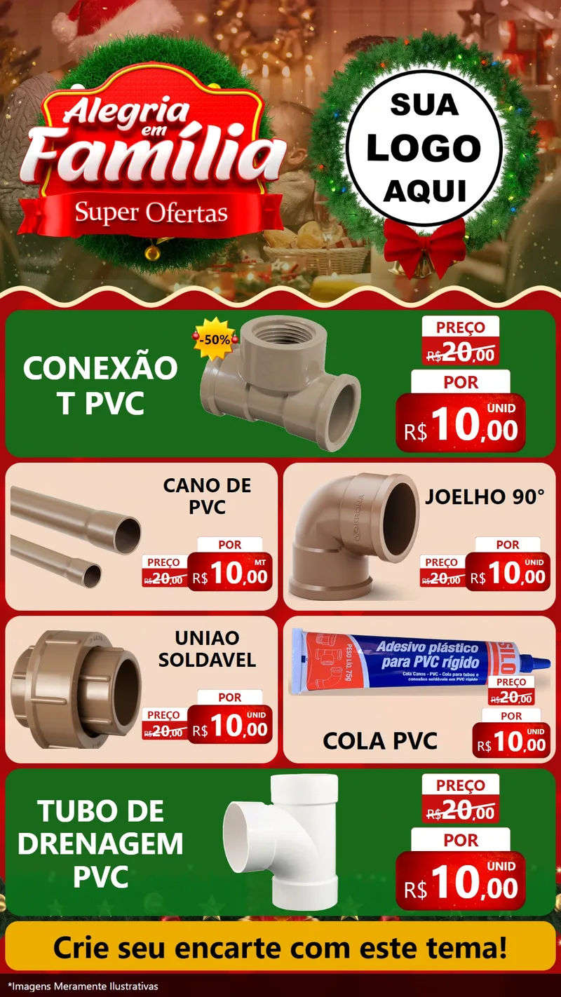 Modelo de TV para TV Vertical com o tema Alegria Em Família - Super Ofertas para Tubos e conexões