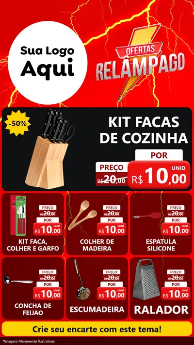 Modelo de Rede Social para Stories com o tema Ofertas Relâmpago para Utilidades Domésticas