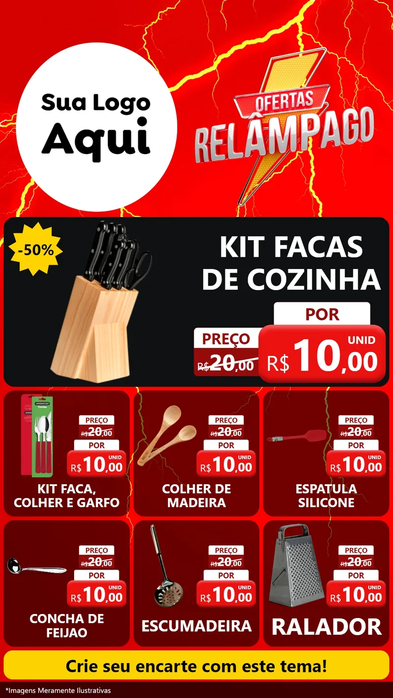 Modelo de Rede Social para Stories com o tema Ofertas Relâmpago para Utilidades Domésticas