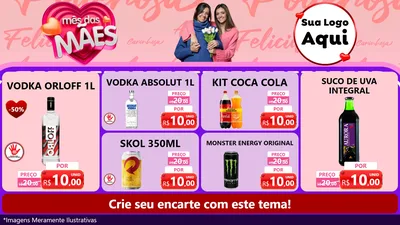Modelo de TV para TV Horizontal com o tema Mês Das Mães para Distribuidora de bebidas