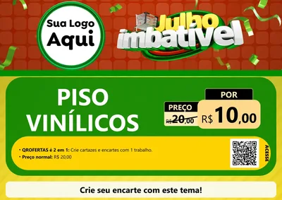 Modelo de Cartaz para Cartaz A4 Horizontal com o tema Julho Imbatível para Material para Construção