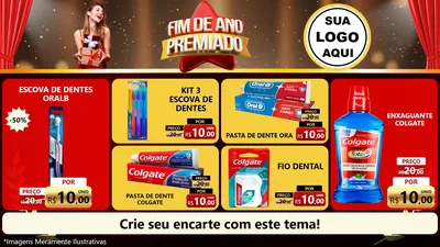 Modelo de TV para TV Horizontal com o tema Fim de Ano Premiado para Higiene Pessoal