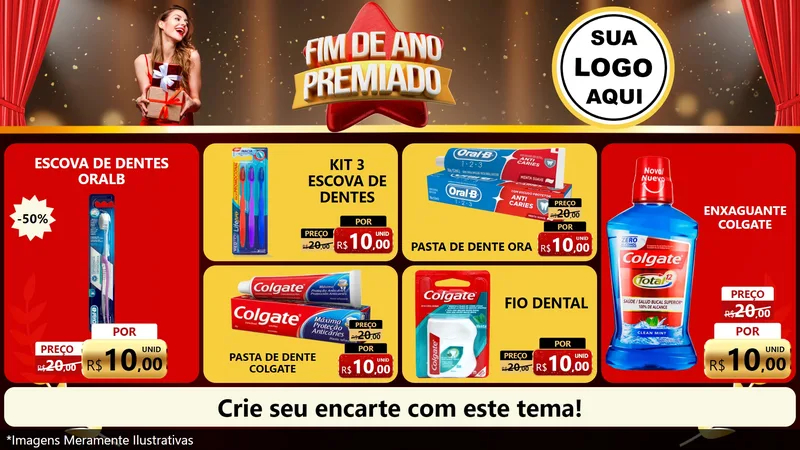 Modelo de TV para TV Horizontal com o tema Fim de Ano Premiado para Higiene Pessoal