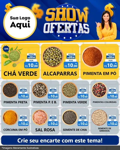 Modelo de Rede Social para Feed Instagram com o tema Show de Ofertas para Produtos Naturais