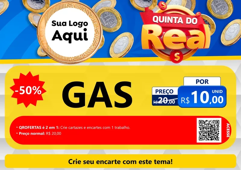 Modelo de Cartaz para Cartaz A4 Horizontal com o tema Quinta do Real para Água e gás