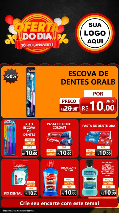 Modelo de Rede Social para Stories com o tema Oferta do Dia - Só hoje, Aproveite! para Higiene Pessoal