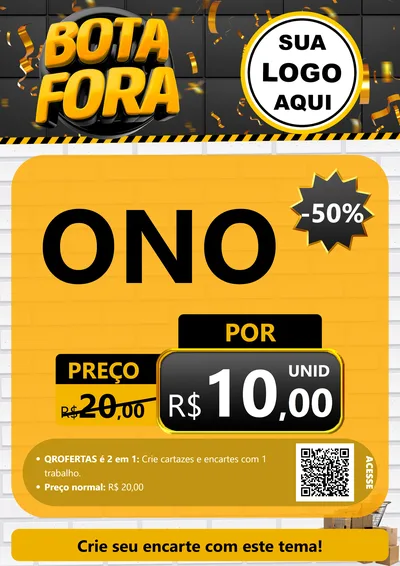 Modelo de Cartaz para Cartaz A4 Vertical com o tema Bota Fora para Óticas