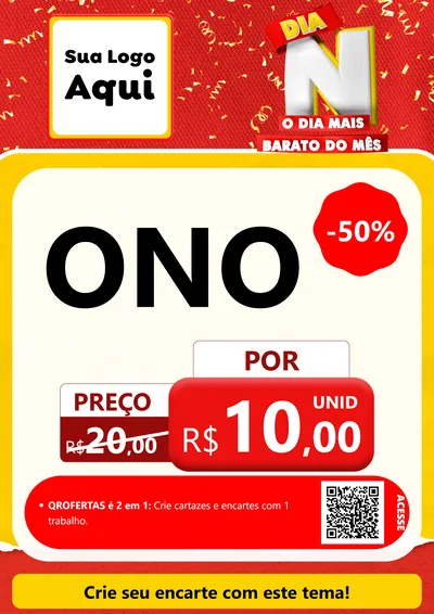 Modelo de Cartaz para Cartaz A4 Vertical com o tema Dia N o Dia Mais Barato do Mês para Óticas