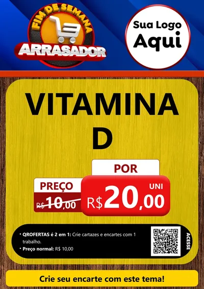 Modelo de Cartaz para Cartaz A4 Vertical com o tema Fim De Semana Arrasador para Farmácia