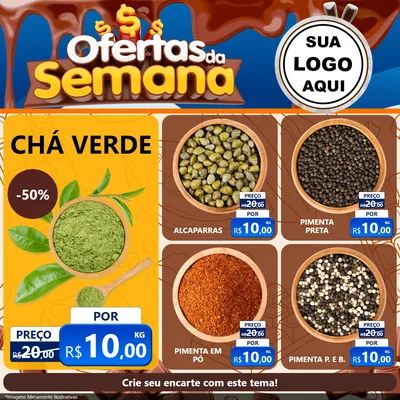 Modelo de Rede Social para Feed Facebook com o tema Ofertas da Semana - Páscoa para Produtos Naturais