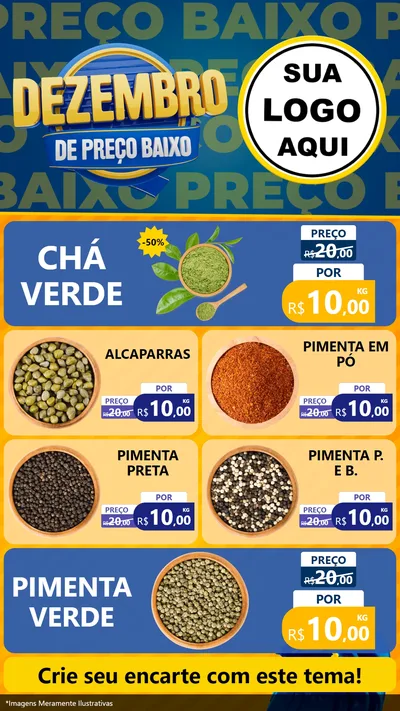 Modelo de TV para TV Vertical com o tema Dezembro de Preço Baixo para Produtos Naturais