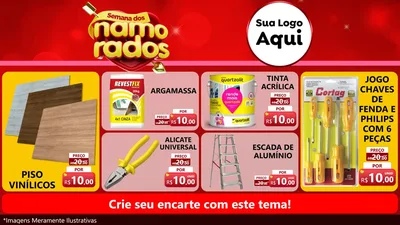 Modelo de TV para TV Horizontal com o tema Semana dos namorados para Material para Construção