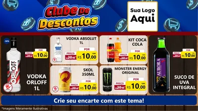 Modelo de TV para TV Horizontal com o tema Clube de Descontos para Distribuidora de bebidas