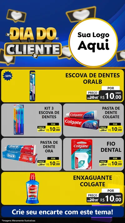 Modelo de TV para TV Vertical com o tema Dia Do Cliente para Higiene Pessoal