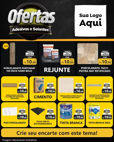 Modelo de Rede Social para Feed Instagram com o tema Ofertas - Adesivos e Selantes para Pisos e revestimentos