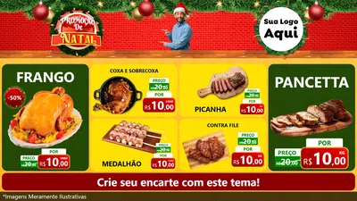 Modelo de TV para TV Horizontal com o tema Promoção de Natal para Assados