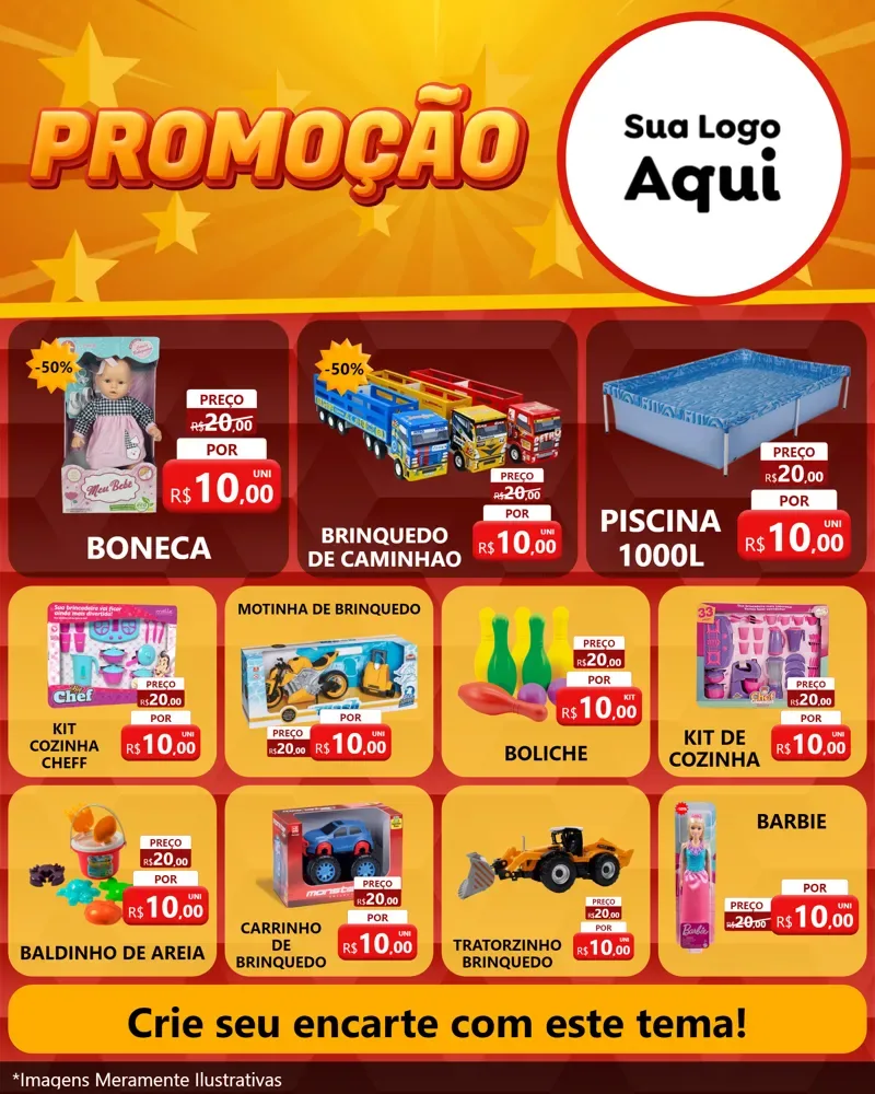 Modelo de Rede Social para Feed Instagram com o tema Promoção para Brinquedos