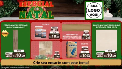 Modelo de TV para TV Horizontal com o tema Especial de Natal para Pisos e revestimentos