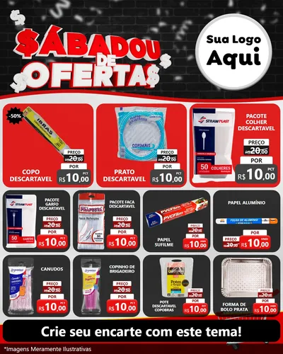Modelo de Rede Social para Feed Instagram com o tema Sabadou de Ofertas para Embalagens