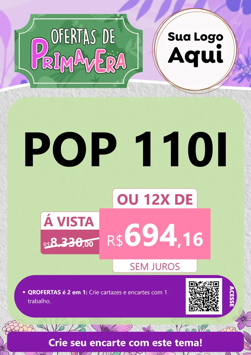 Modelo de Cartaz para Cartaz A4 Vertical com o tema Ofertas de Primavera para Concessionaria de Motos