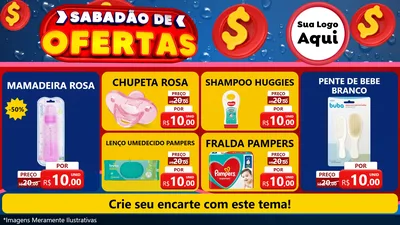 Modelo de TV para TV Horizontal com o tema Sabadão de Ofertas para Bebês