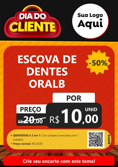 Modelo de Cartaz para Cartaz A4 Vertical com o tema Dia do Cliente para Higiene Pessoal