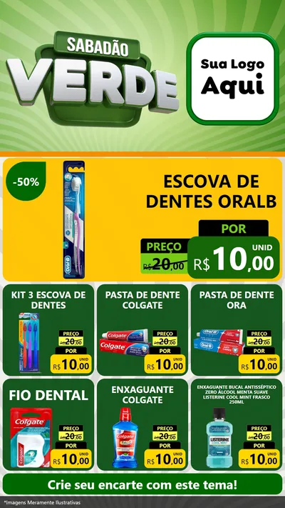 Modelo de Rede Social para Stories com o tema Sabadão Verde para Higiene Pessoal
