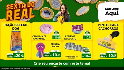 Modelo de TV para TV Horizontal com o tema Sexta do Real para Pet Shop