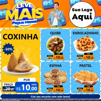 Modelo de Rede Social para Feed Facebook com o tema Leve Mais, Pague Menos para Salgadaria