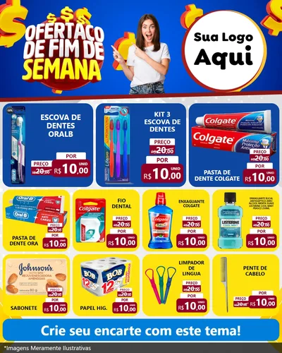 Modelo de Rede Social para Feed Instagram com o tema Ofertaço de Fim de Semana para Higiene Pessoal