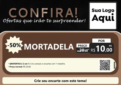 Modelo de Cartaz para Cartaz A4 Horizontal com o tema Confira! Ofertas que irão te surpreender! para Frios e Laticínios