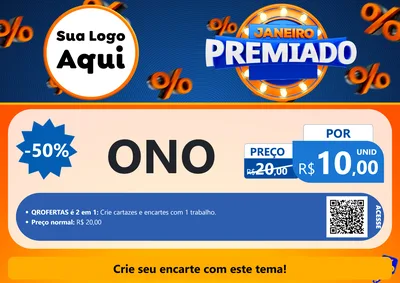Modelo de Cartaz para Cartaz A4 Horizontal com o tema Janeiro Premiado para Óticas