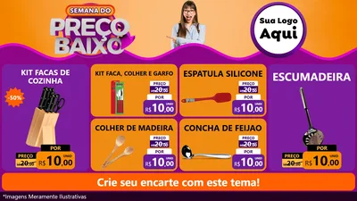 Modelo de TV para TV Horizontal com o tema Semana do Preço Baixo para Utilidades Domésticas